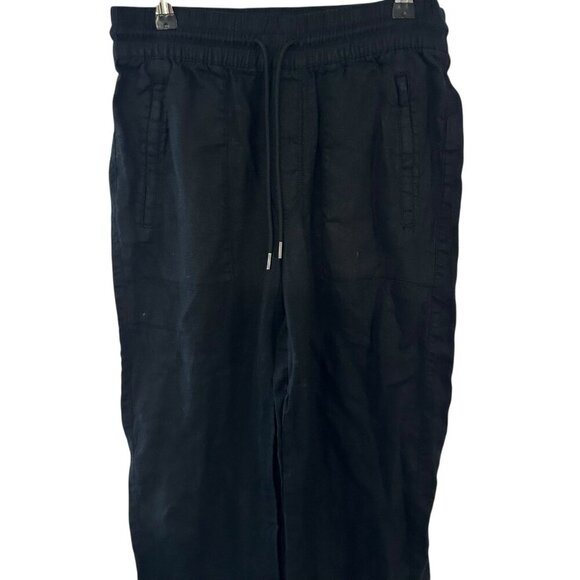 Athleta Retreat Linen Wide Leg Pant Black XS Tall #658547 Vacation Resort Beach - Picture 3 of 12